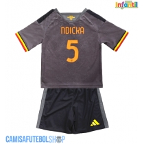 Camisa de time de futebol AS Roma Evan Ndicka #5 Replicas 3º Equipamento Infantil 2026-27 Manga Curta (+ Calças curtas)